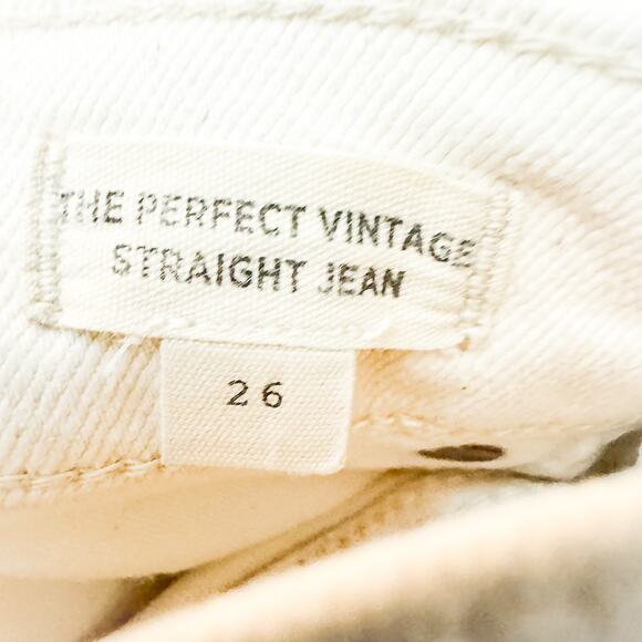 Madewell The Perfect Vintage Straight Jean Cream Denim Jeans Size 26 - Picture 6 of 9
